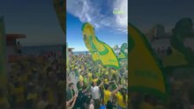 Torcida brasileira celebra vitória sobre o Haiti nas ruas de Miami