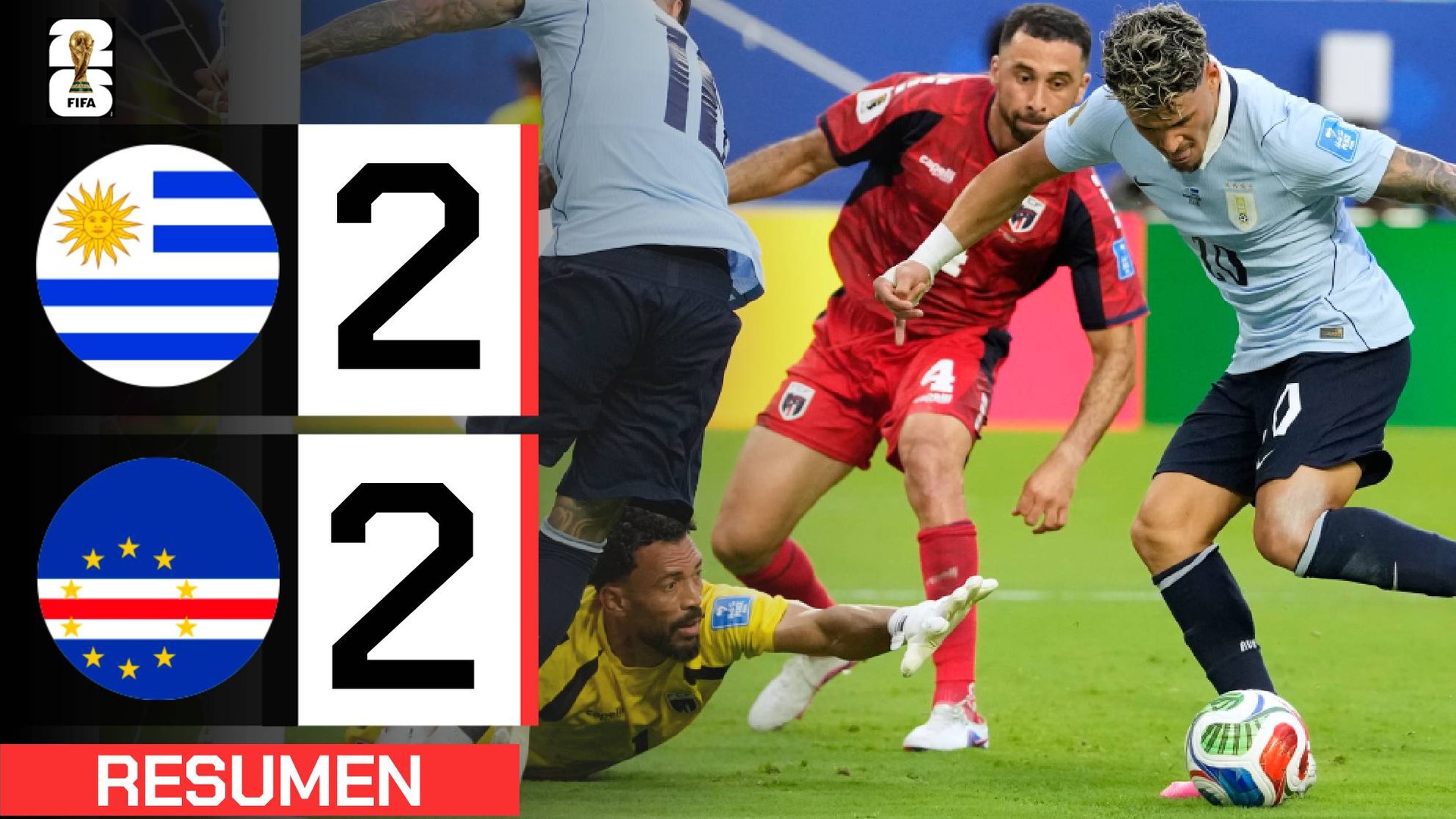 Uruguay 2-2 Cabo Verde | Resumen Mundial 2026