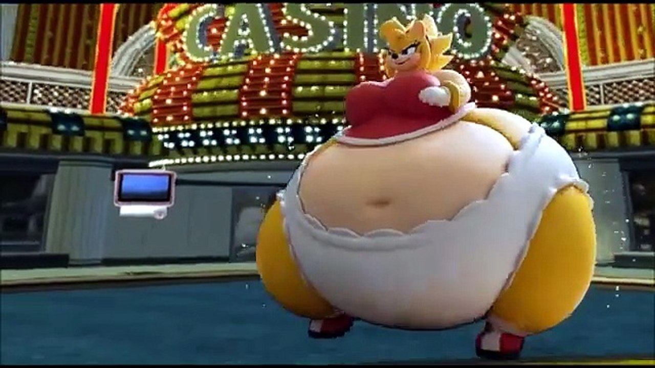 Nov 30, 2025 AI generated  Fat Heavy Bottom Super Amy Rose Waddling  Below View Only