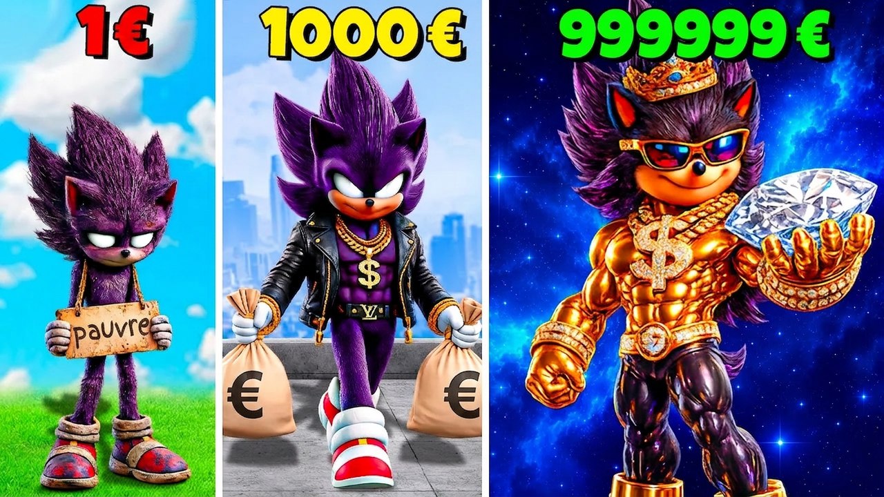 De 1 $ à 1 000 000 $ : DARK SONIC dans GTA 5 ! (mod Sonic le film)