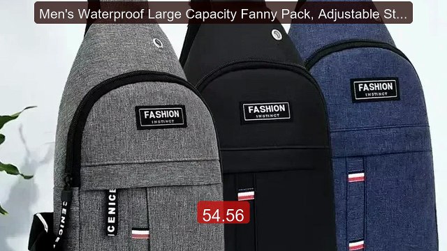 Men's Waterproof Large Capacity Fanny Pack, Adjustable Strap F... Hot Deal 2026 | Limited Offer!
