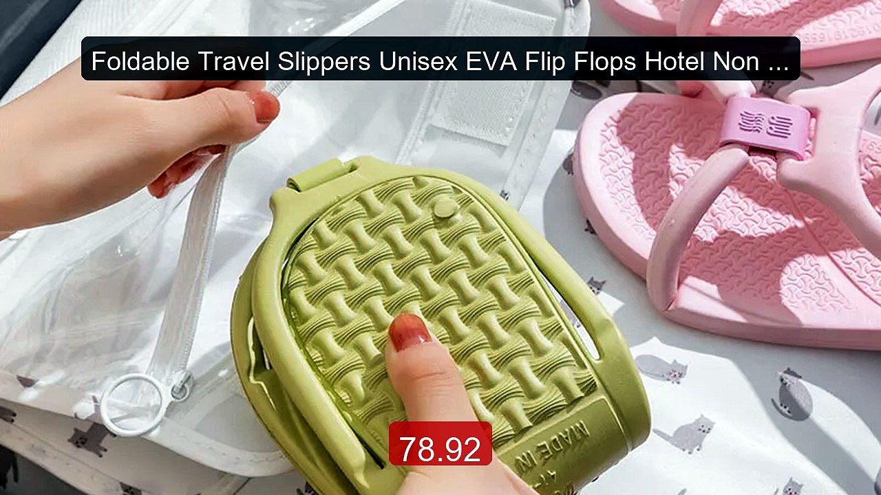 Foldable Travel Slippers Unisex EVA Flip Flops Hotel Non Slip Wome... -- Best Deal 2026 | Shop Now!