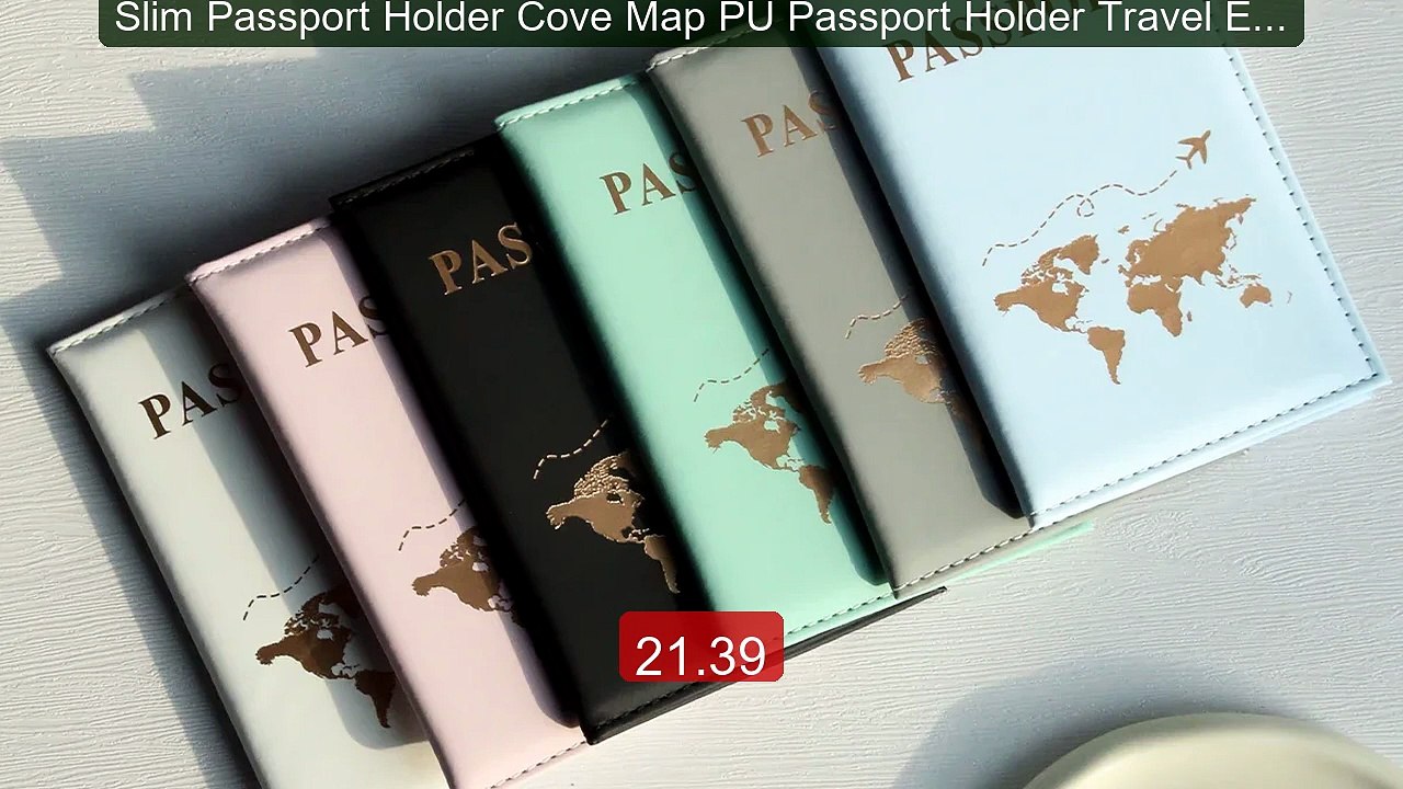 Slim Passport Holder Cove Map PU Passport Holder Travel Essential ... -- Best Deal 2026 | Shop Now!
