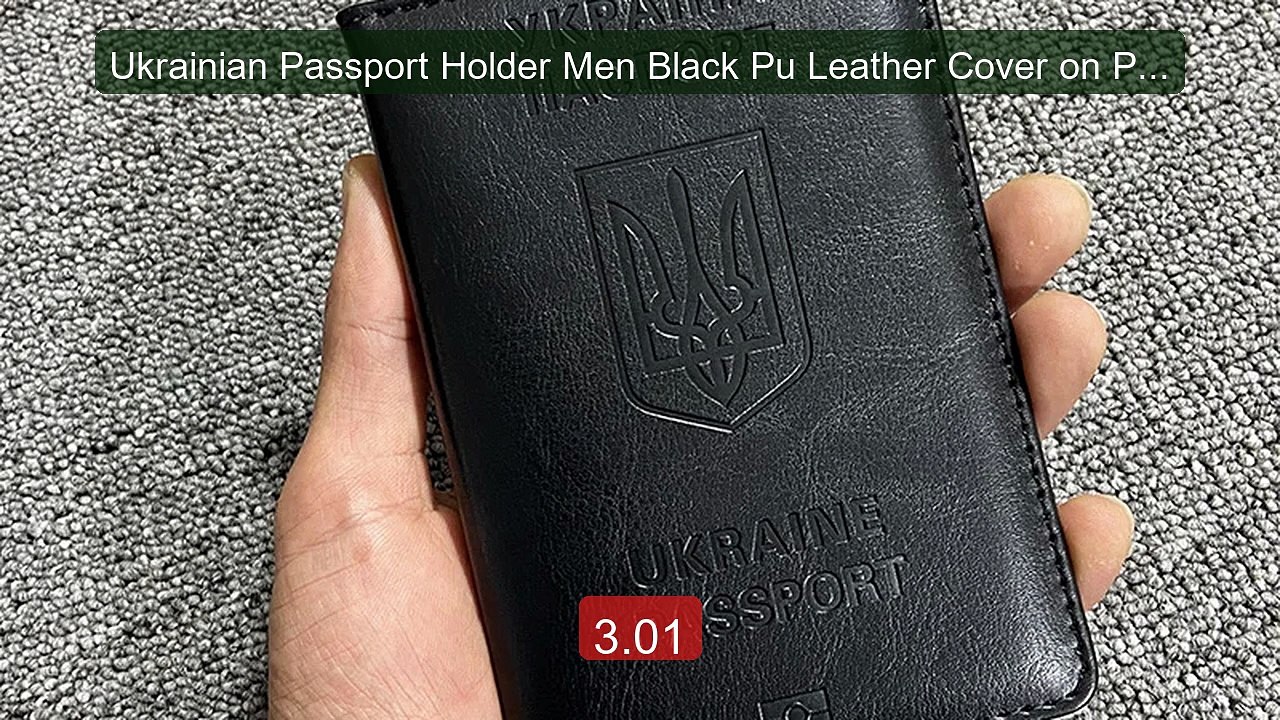 Ukrainian Passport Holder Men Black Pu Leather Cover on Passports ... -- Best Deal 2026 | Shop Now!