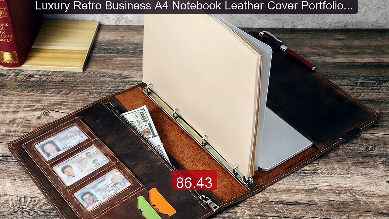 Luxury Retro Business A4 Notebook Leather Cover Portfolio with... -- Hot Deal 2026 | Limited Offer!