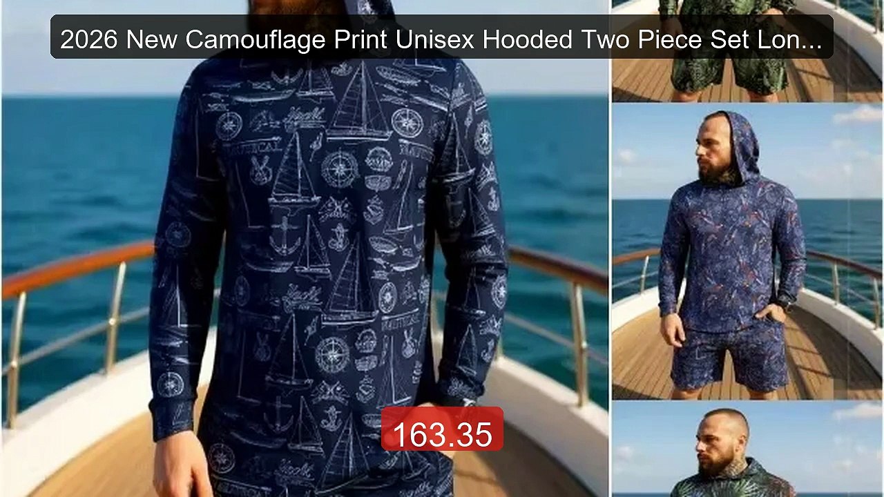 2026 New Camouflage Print Unisex Hooded Two Piece Set Long Sle... -- Best Buy 2026 | Great Quality!