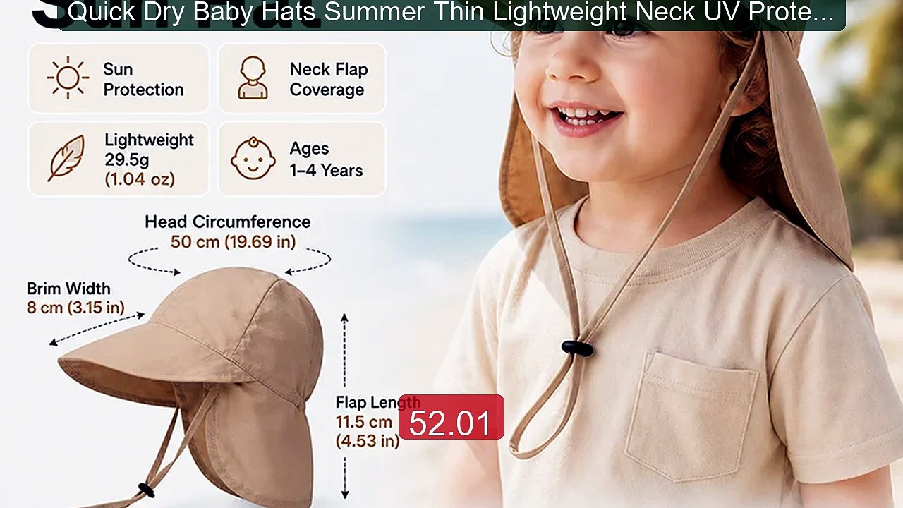 Quick Dry Baby Hats Summer Thin Lightweight Neck UV Protect... -- Top Pick 2026 | Unbeatable Price!