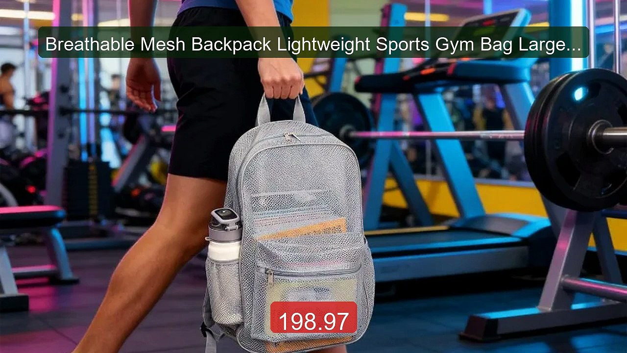 Breathable Mesh Backpack Lightweight Sports Gym Bag Large Cap... -- Amazing Value 2026 | Must Have!
