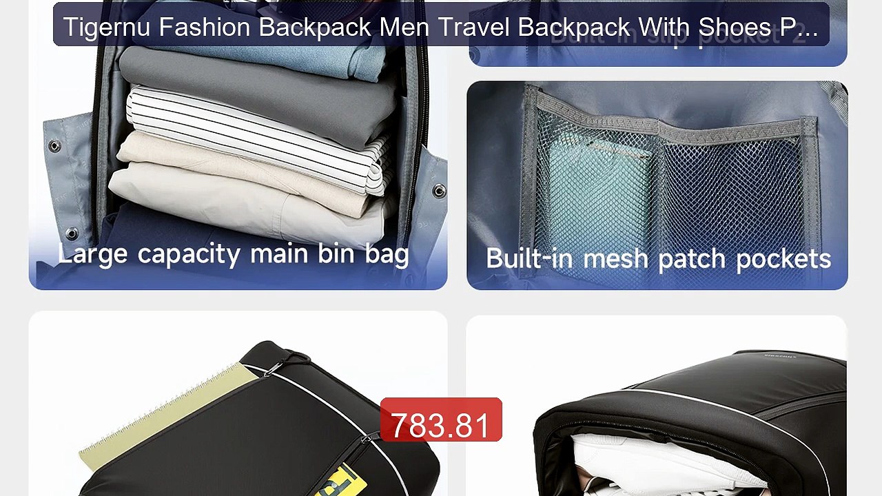 Tigernu Fashion Backpack Men Travel Backpack With Shoes Pocket... -- Best Buy 2026 | Great Quality!