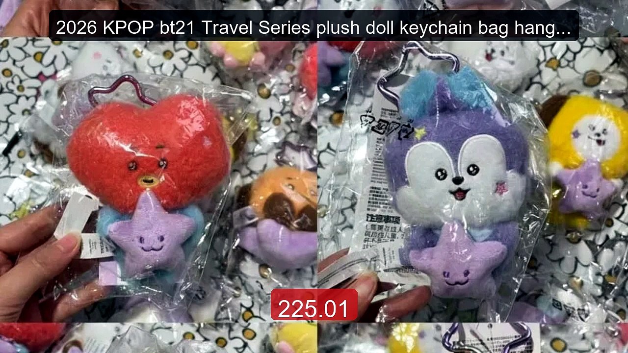 2026 KPOP bt21 Travel Series plush doll keychain bag hanger pendant... -- Top Rated 2026 | Buy Now!