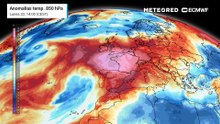 La masa de aire será muy anómala en el oeste de Europa
