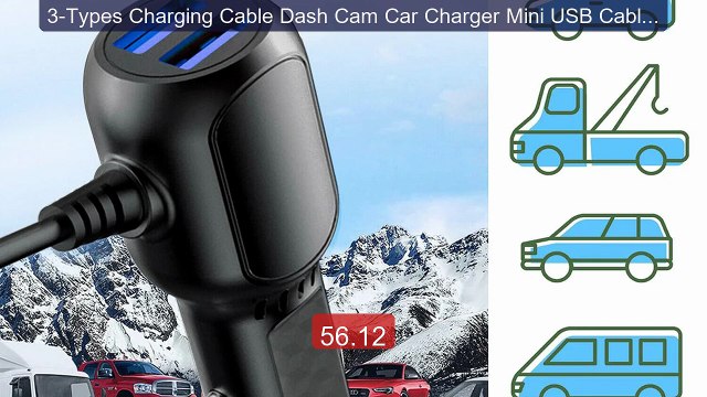 3-Types Charging Cable Dash Cam Car Charger Mini USB Cable Mi... Amazing Value 2026 | Must Have!