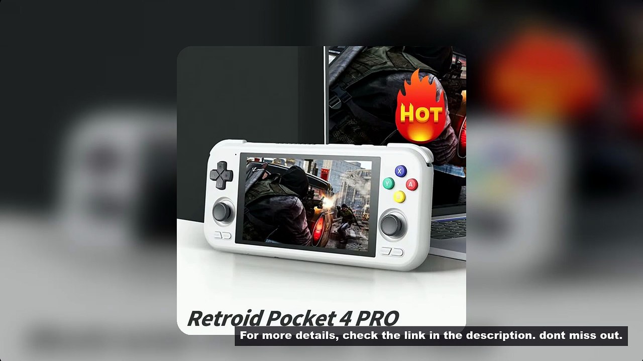 Retroid Pocket 4Pro Handheld Game Console 4.7Inch Touch Screen RAM 8GB WiFi 6.0 Bluetooth 5.2 5000mA
