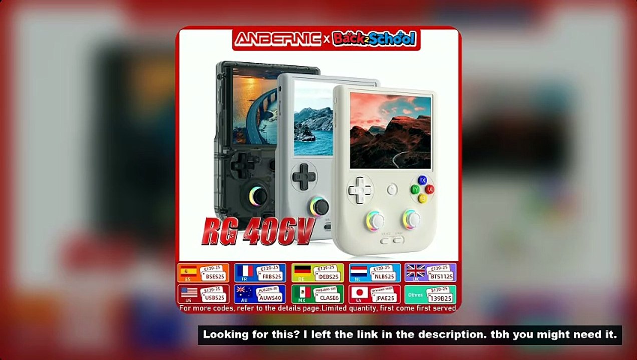ANBERNIC RG406V Handheld Game Console 4’’ IPS Touch Screen Android 13 Unisoc T820 64-bit Game Player