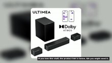 ULTIMEA 5.1 Soundbar with Dolby Atmos, 3D Surround System Soundbar for TV with Wireless Subwoofer,