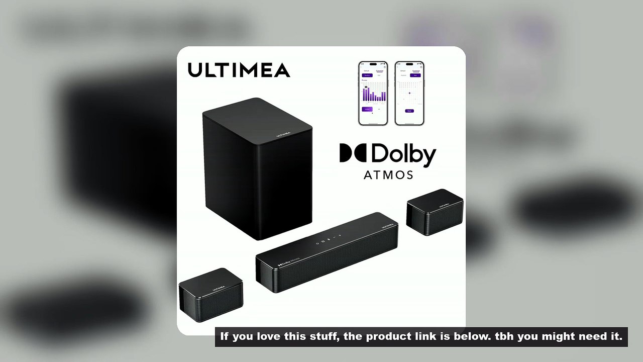 ULTIMEA 5.1 Soundbar with Dolby Atmos, 3D Surround System Soundbar for TV with Wireless Subwoofer,