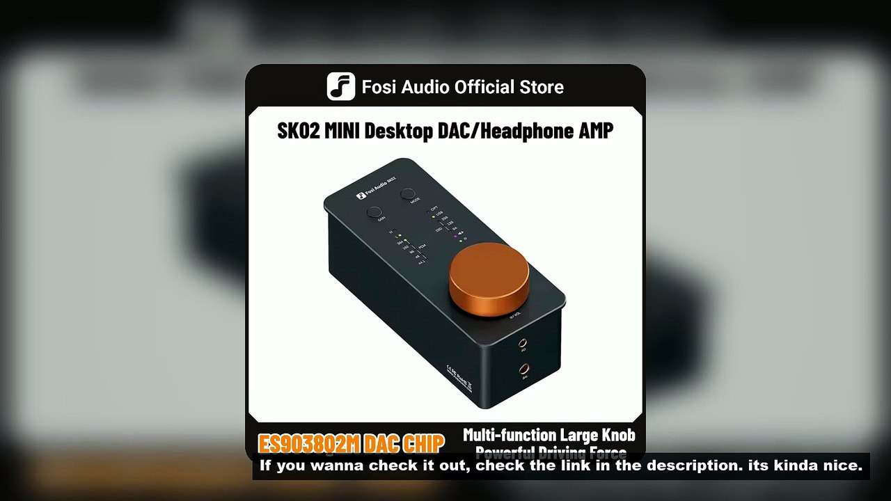 Fosi Audio SK02 USB DAC Headphone Amplifier Amp Audio Decoder Support DSD 256 PCM For 3.5MM & 4.4MM