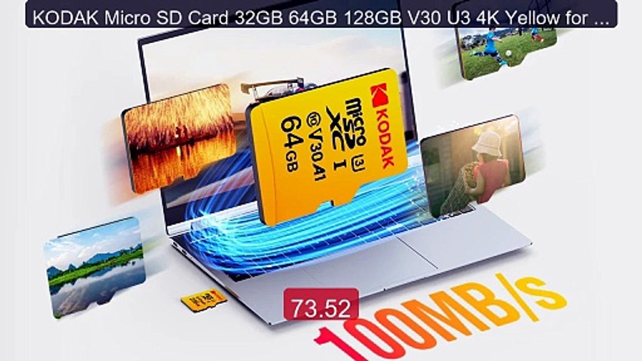 KODAK Micro SD Card 32GB 64GB 128GB V30 U3 4K Yellow for Da... -- Top Pick 2026 | Unbeatable Price!