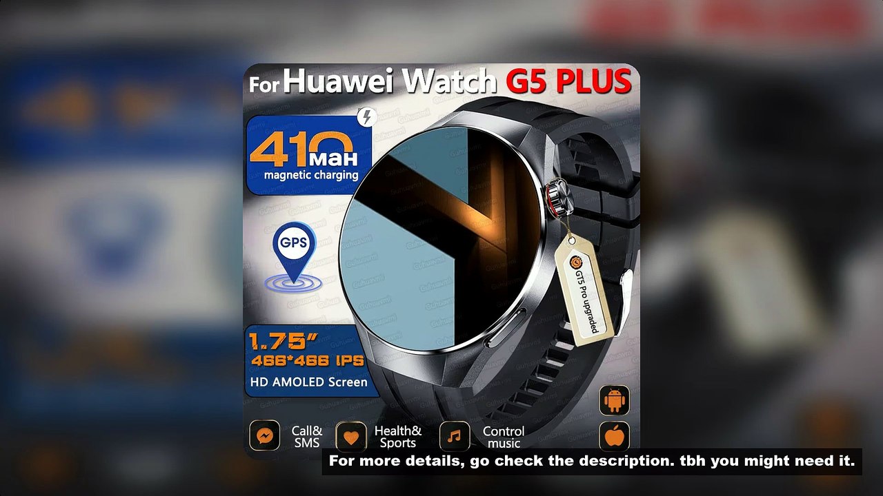 2025 New Originl Watch G5 PlUS Smart Watch 1.75" HD AMOLED Screen GPS track Heart Rate Bluetooth Cal