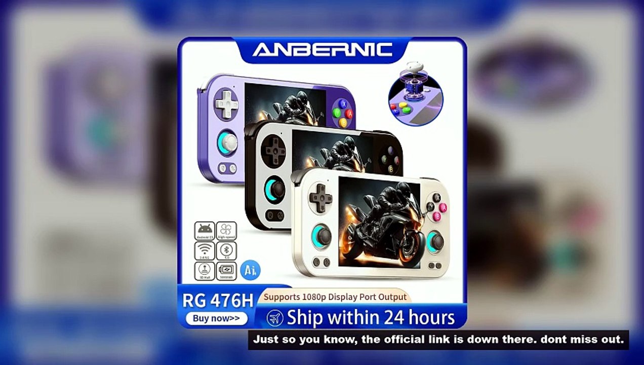ANBERNIC RG 476H Android Handheld Game Console 4.7"HD Multi-touch Full Screen Hall Triggers Wifi Ret