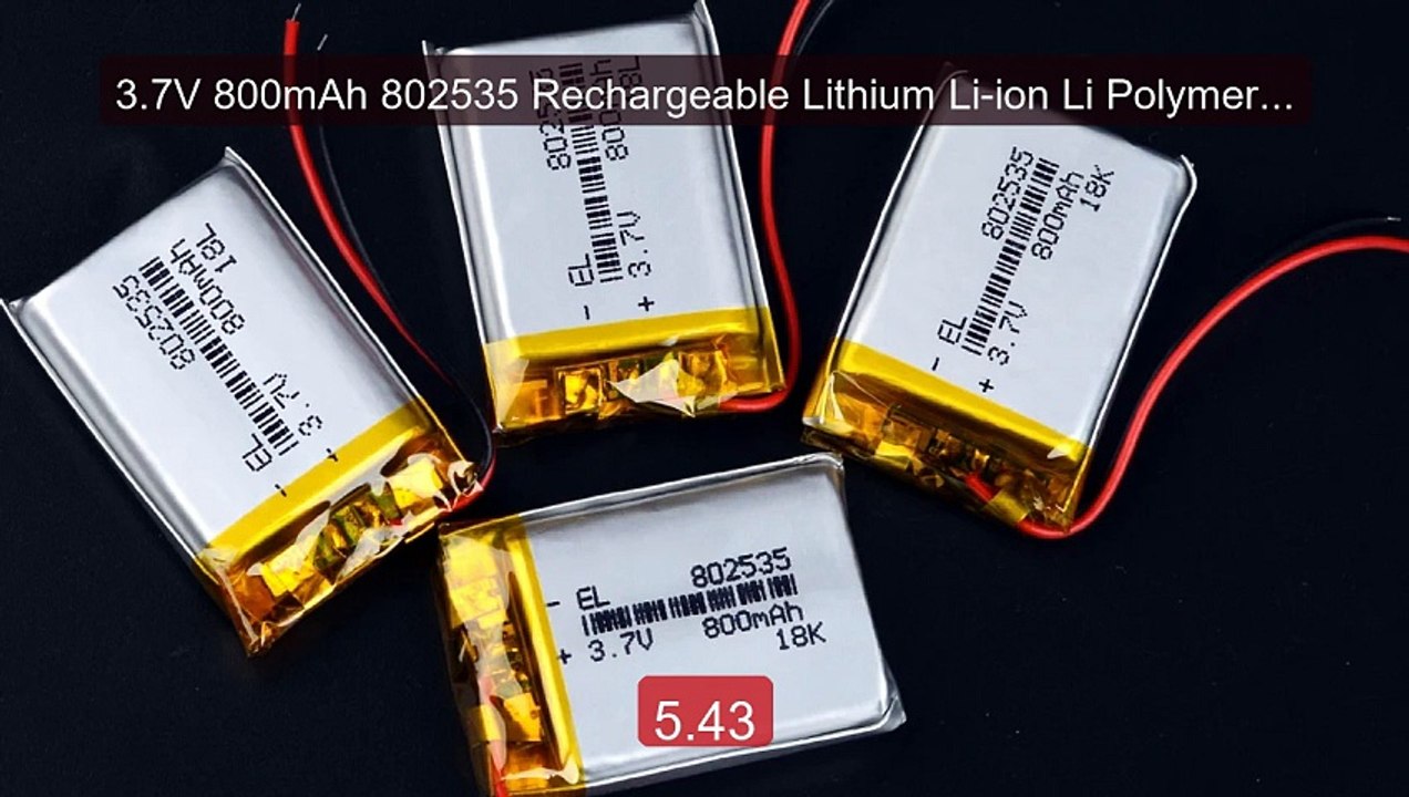 3.7V 800mAh 802535 Rechargeable Lithium Li-ion Li Polymer Battery ... -- Best Deal 2026 | Shop Now!