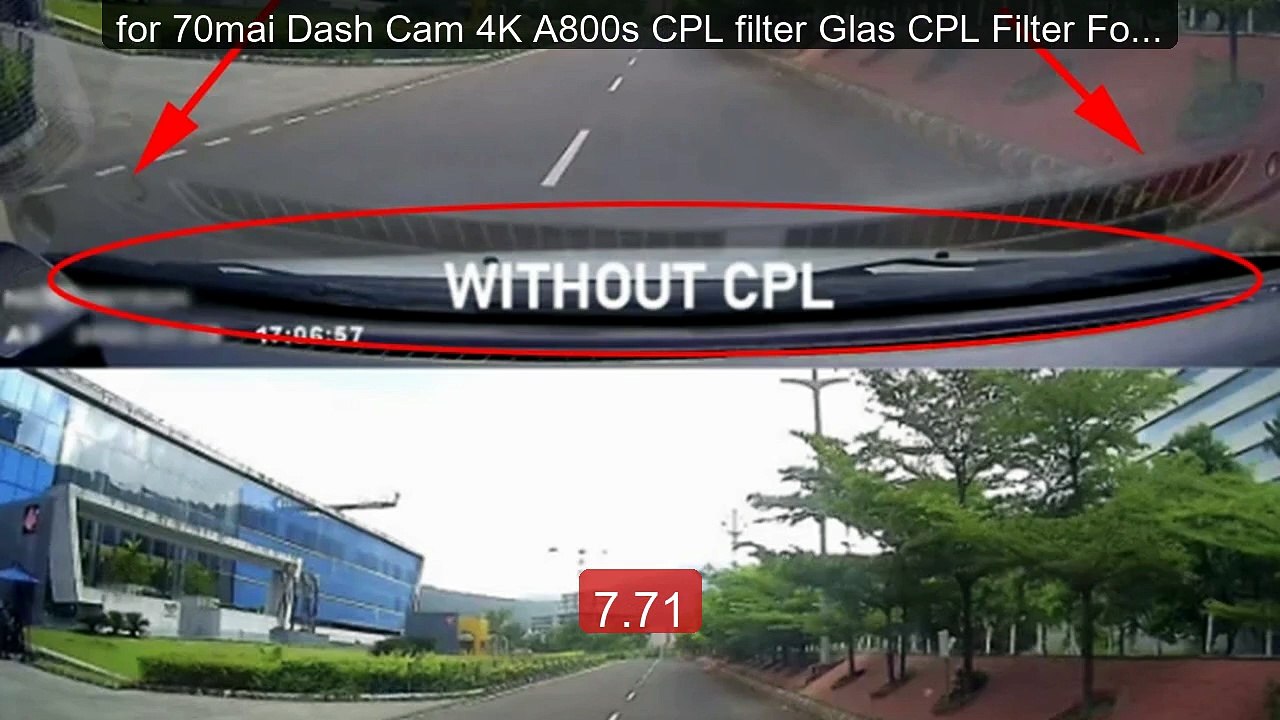 for 70mai Dash Cam 4K A800s CPL filter Glas CPL...