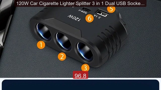 120W Car Cigarette Lighter Splitter 3 in 1 Dual USB Socket Fas... Hot Deal 2026 | Limited Offer!