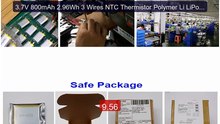 3.7V 800mAh 2.96Wh 3 Wires NTC Thermistor Polymer Li LiPo Battery 6... -- Top Rated 2026 | Buy Now!