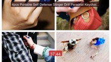 4pcs Portable Self Defense Stinger Drill Personal Keychain Pr... -- Amazing Value 2026 | Must Have!