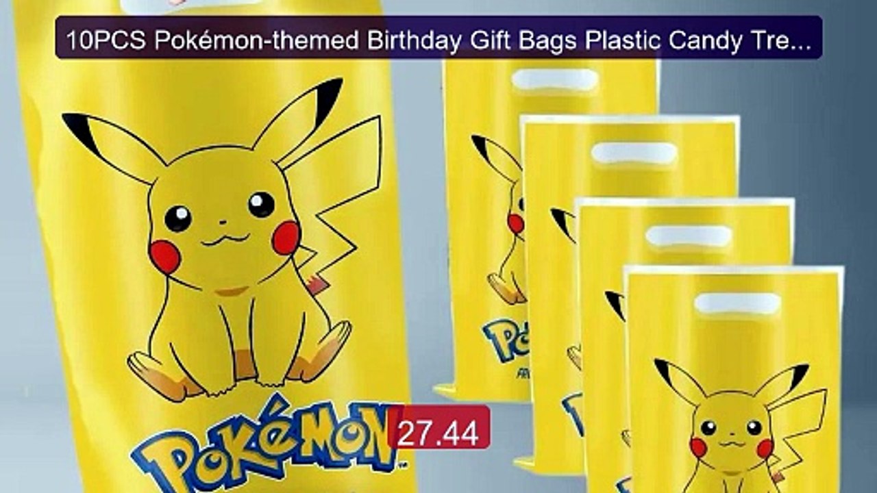 10PCS Pokémon-themed Birthday Gift Bags Plastic Candy Treasure Hunt... -- Top Rated 2026 | Buy Now!