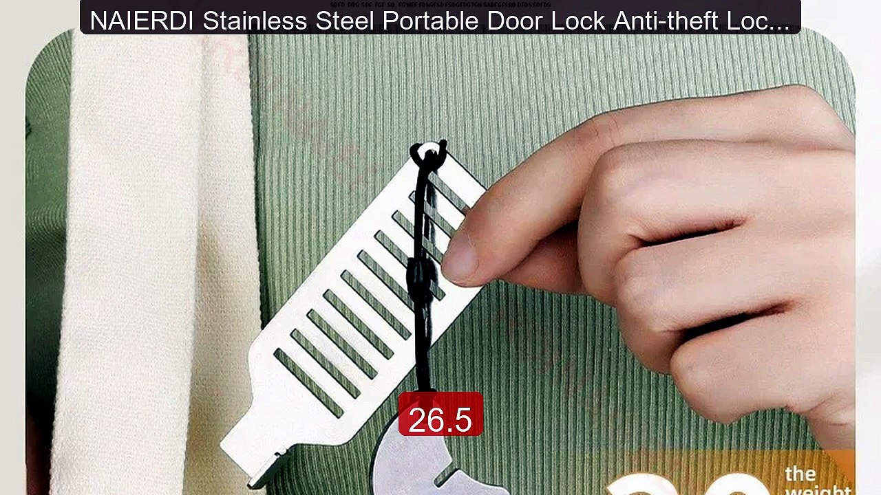 NAIERDI Stainless Steel Portable Door Lock Anti-theft Lock He... -- Amazing Value 2026 | Must Have!