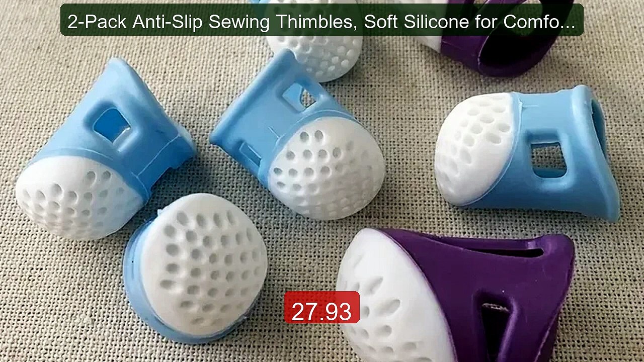2-Pack Anti-Slip Sewing Thimbles, Soft Silicone for Comfort... -- Top Pick 2026 | Unbeatable Price!