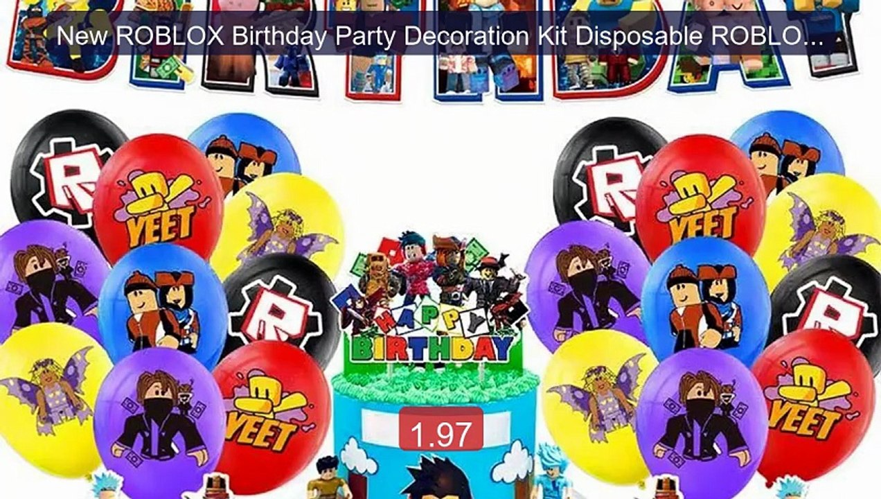 New ROBLOX Birthday Party Decoration Kit Disposable ROBLOX Fla... -- Best Buy 2026 | Great Quality!