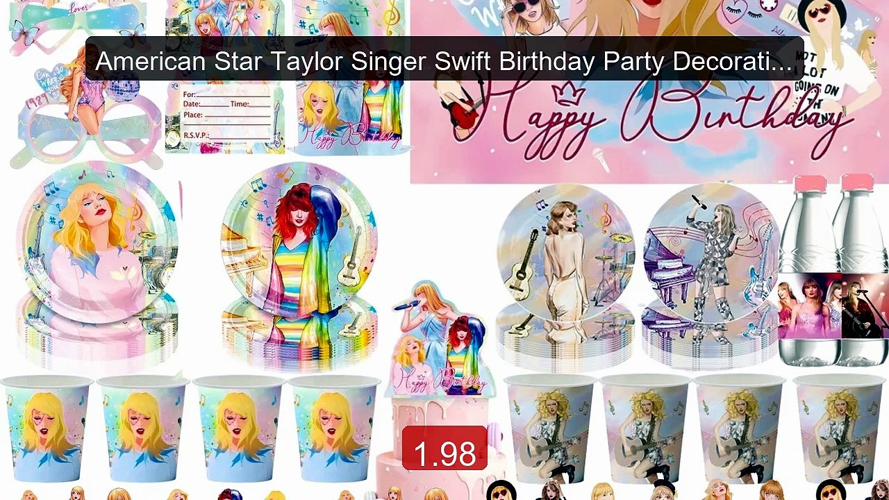 American Star Taylor Singer Swift Birthday Party Decoration Disposa... -- Top Rated 2026 | Buy Now!