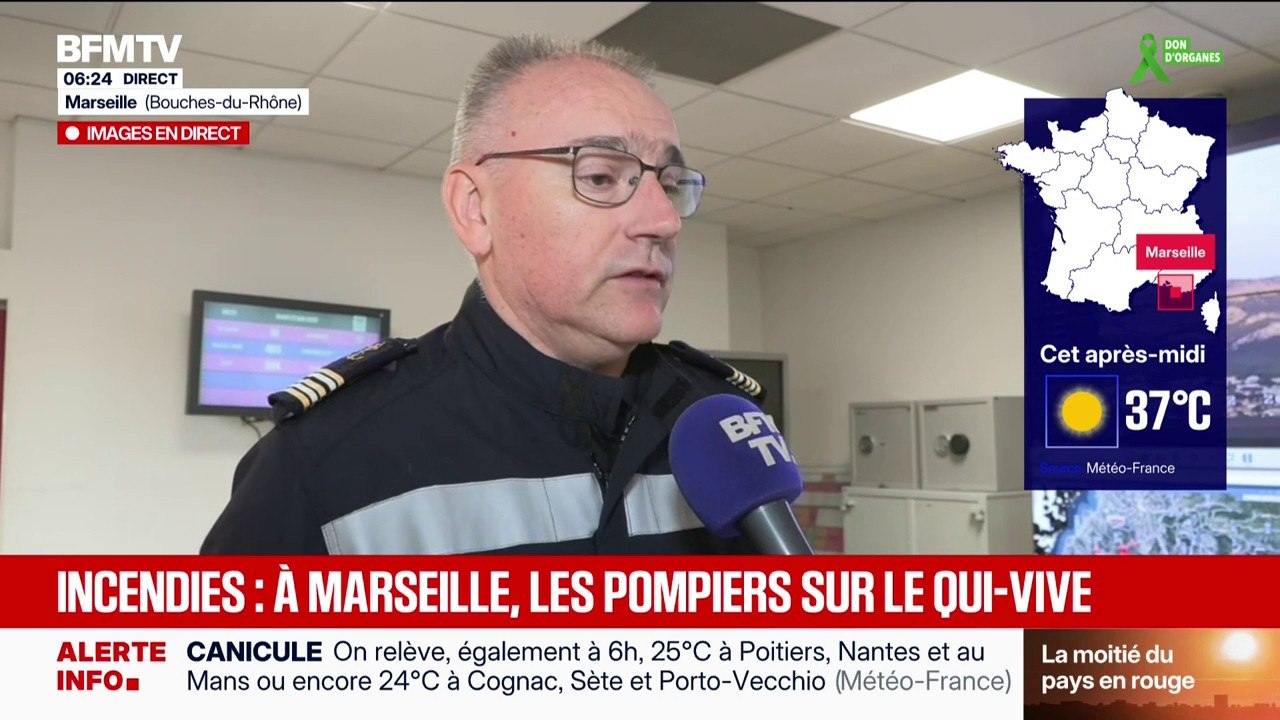 "Dans 90% des cas, les feux de végétation sont d'origine humaine", explique ce marin pompier de Marseille