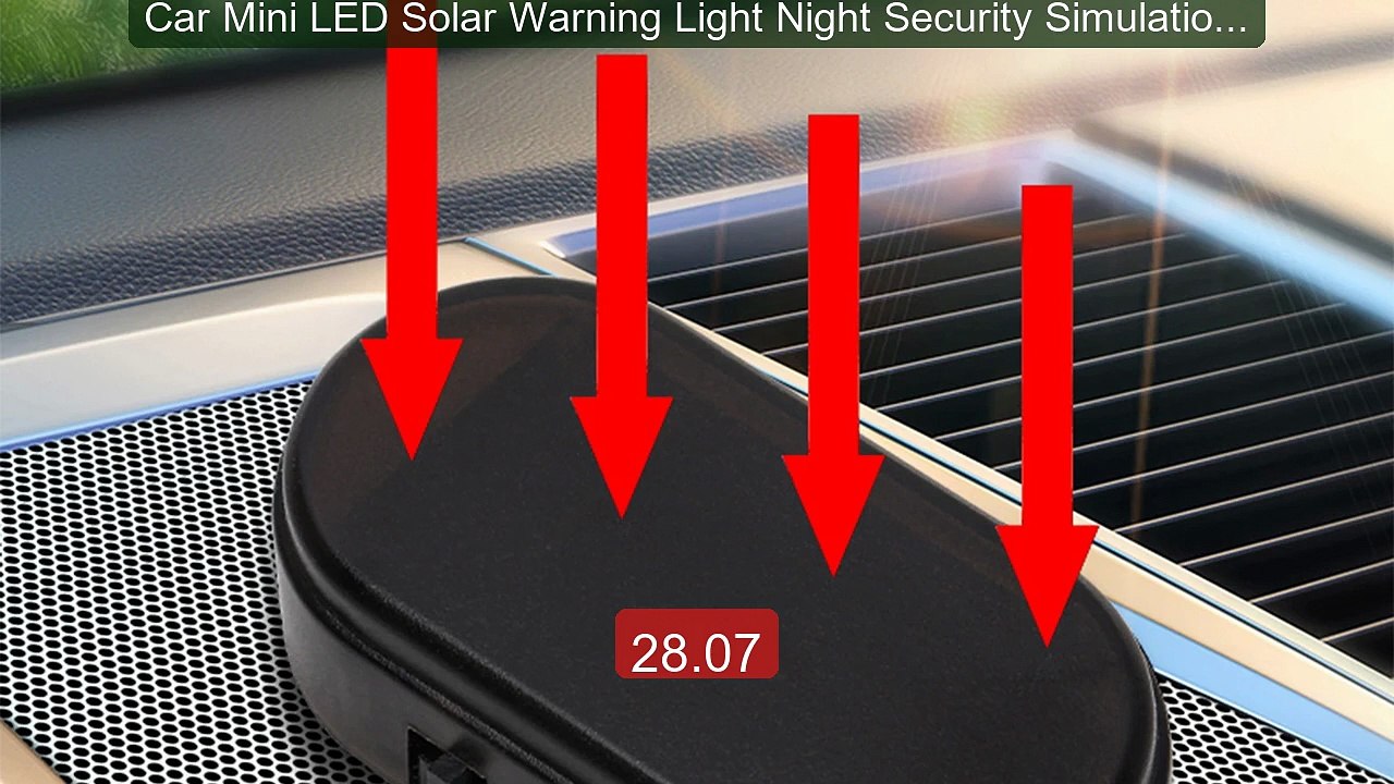 Car Mini LED Solar Warning Light Night Security Simulation Ala... -- Best Buy 2026 | Great Quality!