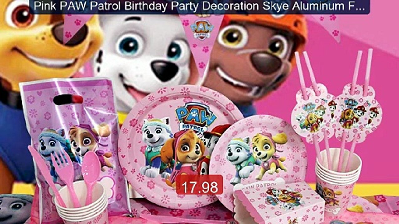Pink PAW Patrol Birthday Party Decoration Skye Aluminum Foil B... -- Best Buy 2026 | Great Quality!