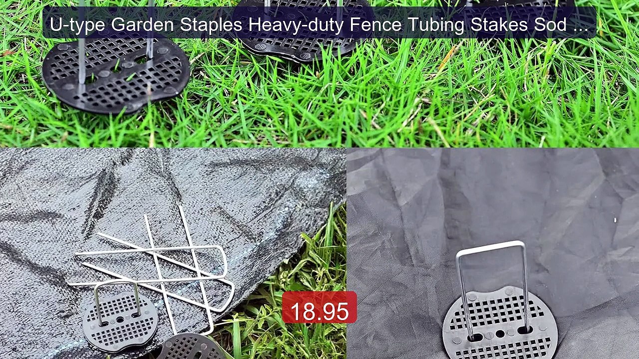 U-type Garden Staples Heavy-duty Fence Tubing Stakes Sod Pins Galv... -- Best Deal 2026 | Shop Now!