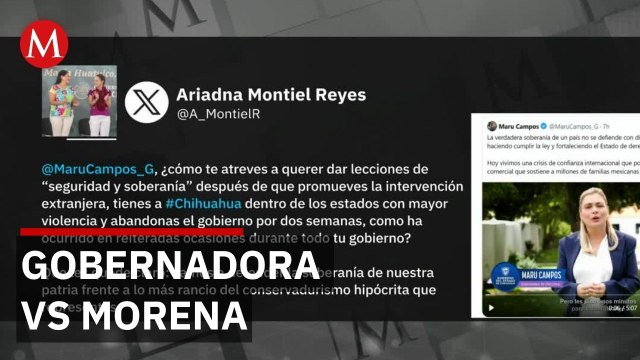 Gobernadora Maru Campos pide entregar a Rochamoya por soberanía; Morena la acusa de intervención
