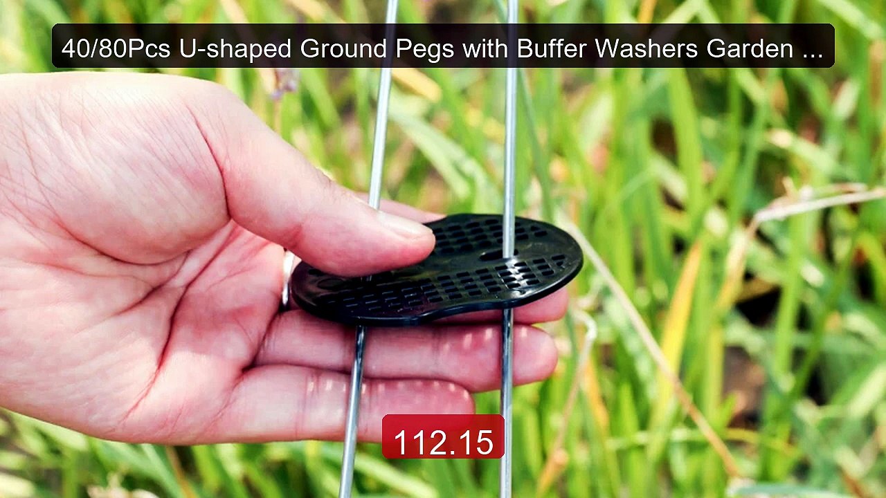 40/80Pcs U-shaped Ground Pegs with Buffer Washers Garden Pegs for S... -- Top Rated 2026 | Buy Now!