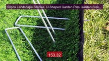50pcs Landscape Staples, U-Shaped Garden Pins Garden Stakes St... -- Best Buy 2026 | Great Quality!