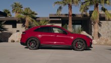 2026 Porsche Macan GTS Electric Design preview in Carmine Red