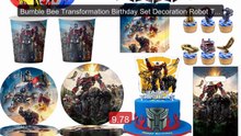 Bumble Bee Transformation Birthday Set Decoration Robot Table... -- Amazing Value 2026 | Must Have!