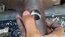 Leather hammer making on lathe
