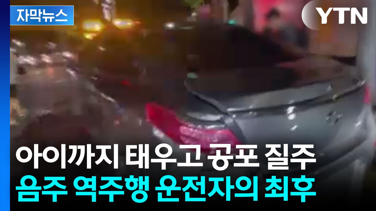 두 자녀 태우고 공포 질주...음주 역주행 운전자의 최후 [자막뉴스] / YTN
