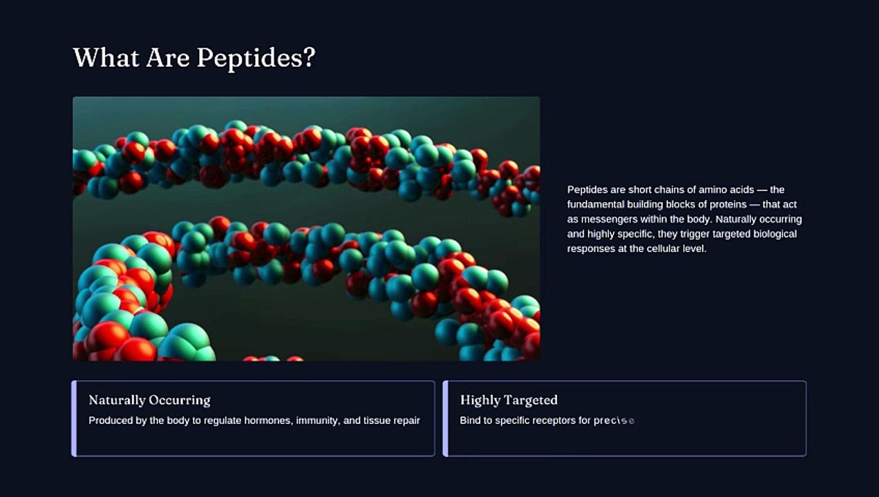 Peptides The Science of Cellular Healing