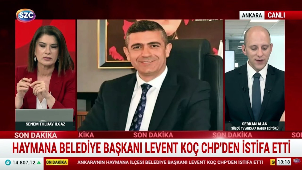 Haymana Belediye Başkanı Levent Koç CHP'den istifa etti