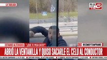 Violenta discusión de tránsito: agredió a colectivero y quiso robarle el celular