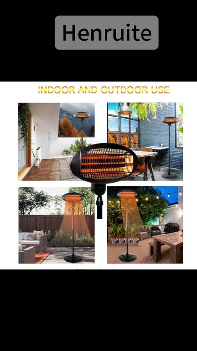 2000W Freestanding Patio Electric Heater Outdoor Terrace Heater