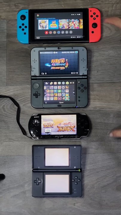 Naruto DS vs PSP vs 3DS vs Switch | Speed Test Comparison #switch #psp #3ds #ds #nintendo #shorts
